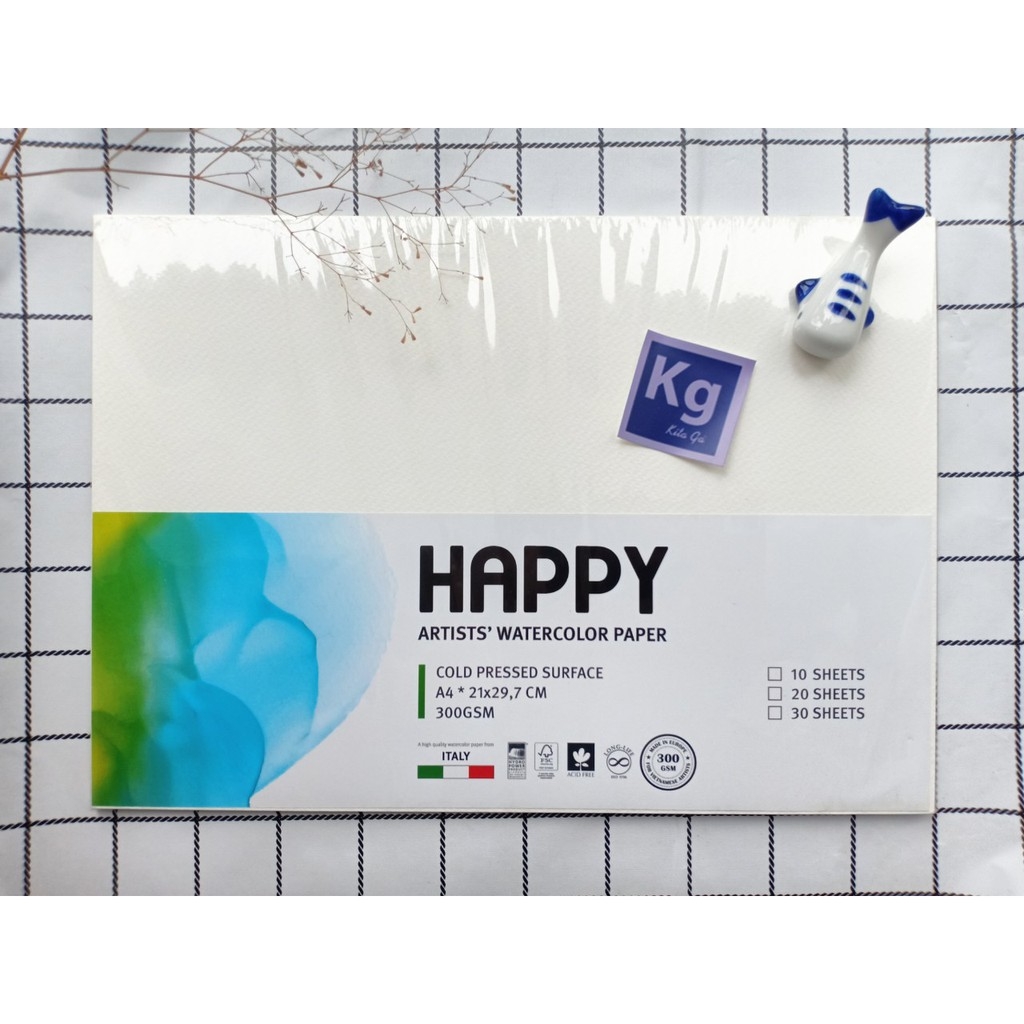 Giấy vẽ màu nước Happy Việt Nam sổ vẽ A4 A5
