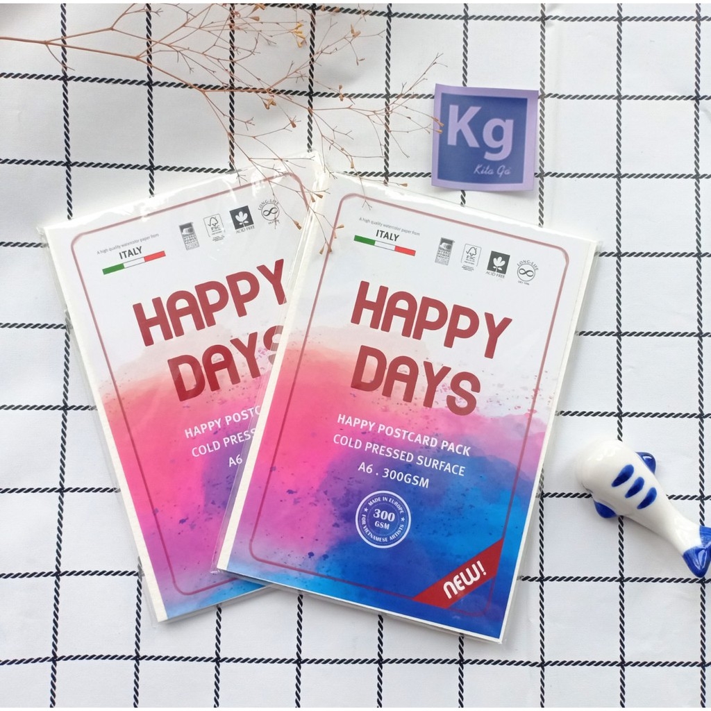 Giấy vẽ màu nước Happy Việt Nam sổ vẽ A4 A5
