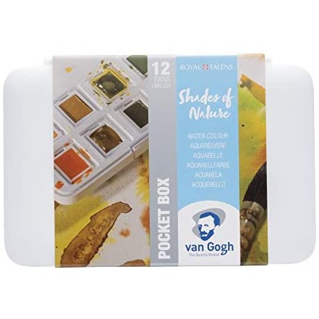 Set màu nước nén Vangogh hãng Royal Talens 12 nhũ 15 24 36 màu