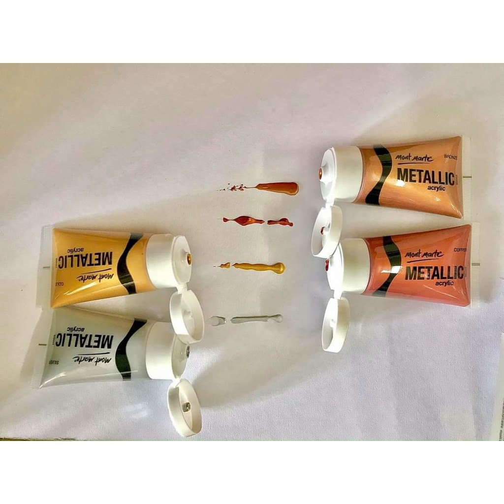 Acrylic Mont Marte bộ 50ml 4 màu nhũ