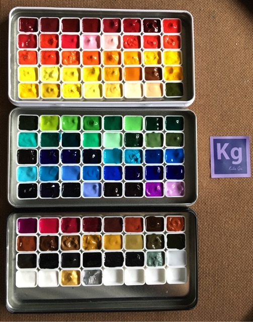 108 full mã màu nước Holbein hạng họa sĩ chuyên nghiệp Pocket Holbein Nhật Bản tuỳ chọn