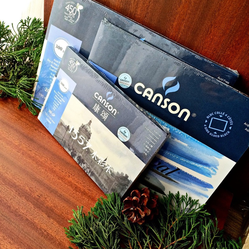 Giấy Vẽ Canson 1557 300gsm 🎁Quà tặng Giấy Vẽ gouache acrylic chì 🎁
