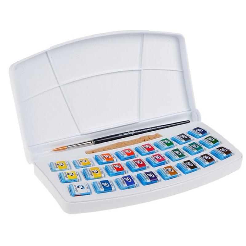 Set màu nước nén Vangogh hãng Royal Talens 12 nhũ 15 24 36 màu