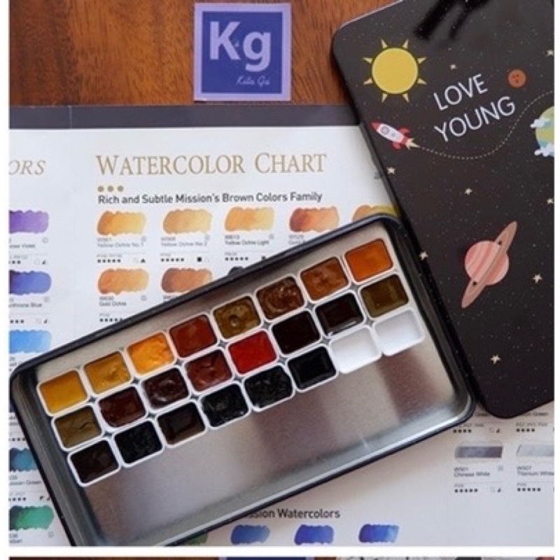 ✨126 mã màu full mã Mijello Pocket ✨ Mijello Mission Gold Hàn Quốc hạng họa sĩ chuyên nghiệp