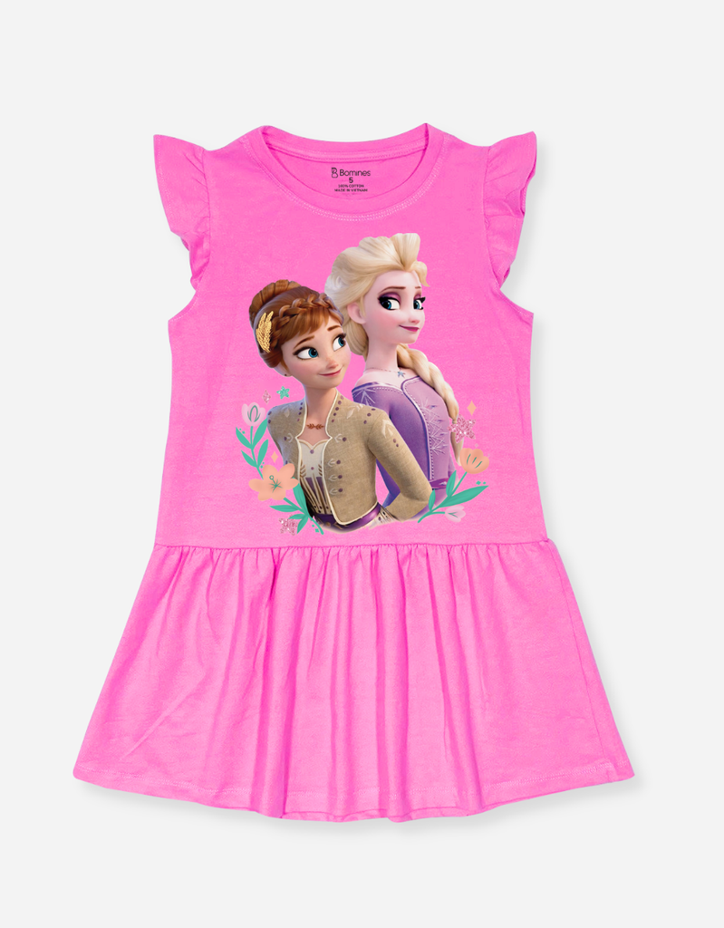 Váy bé gái tay cánh tiên Elsa Anna