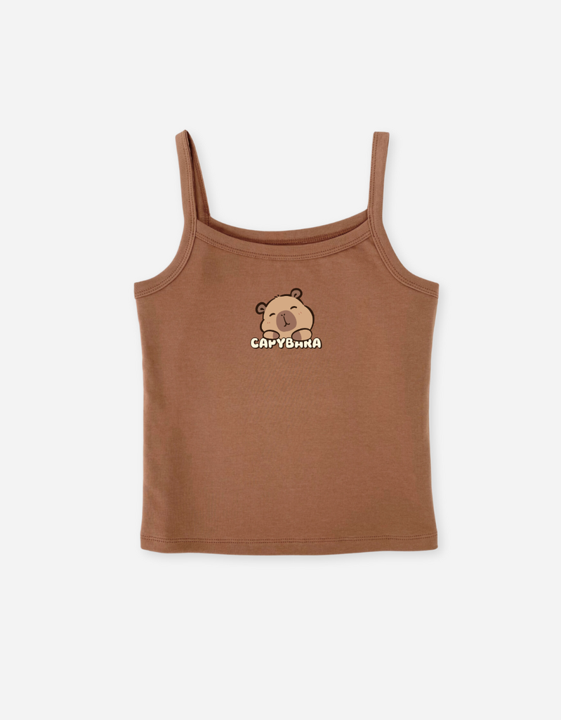 Áo bé gái thun rib cotton,  Áo 2 dây dáng ôm body