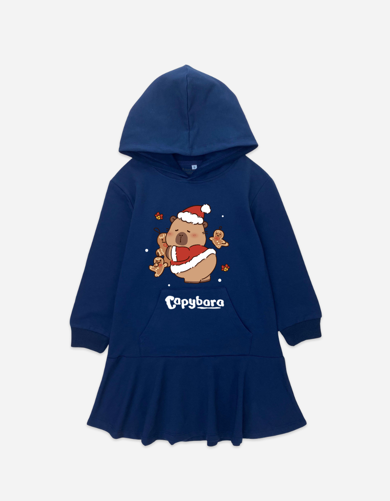 Váy bé gái Capybara nỉ da cá