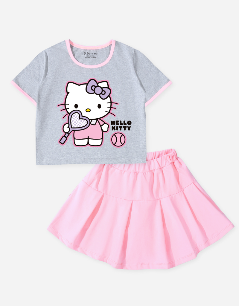 Set váy bé gái Hello Kitty Bomines