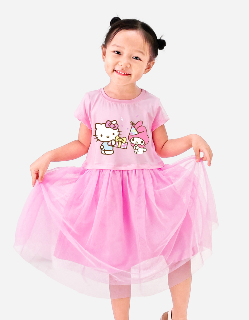 Váy bé gái tay ngắn Hello Kitty Bomines