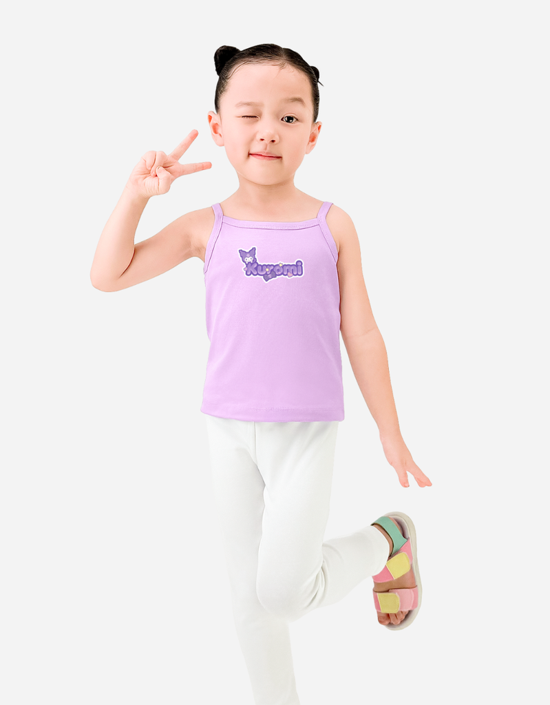 Áo bé gái thun rib cotton,  Áo 2 dây dáng ôm body