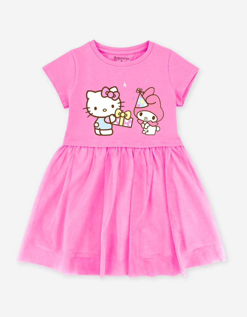 Váy bé gái tay ngắn Hello Kitty Bomines