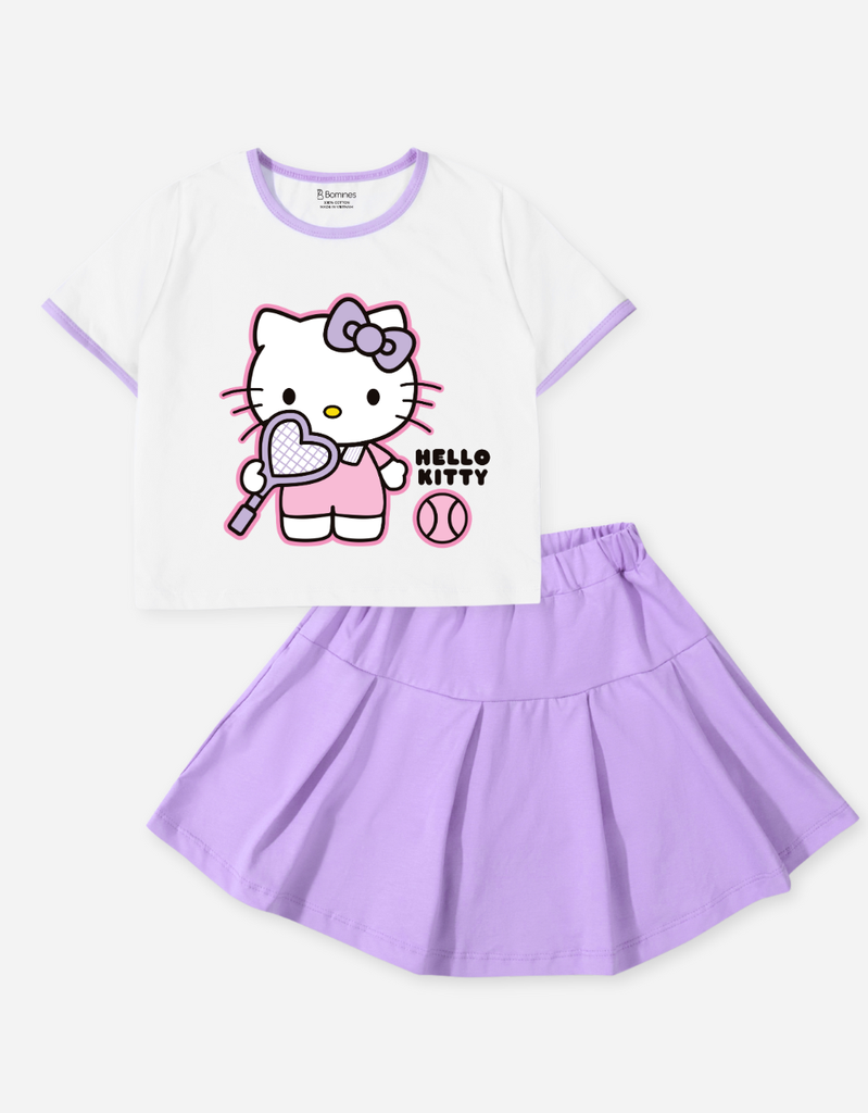 Set váy bé gái Hello Kitty Bomines