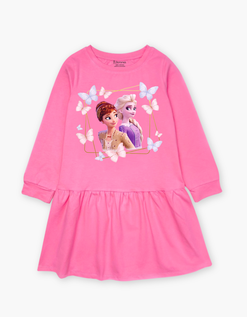 Váy bé gái mùa thu tay dài Elsa