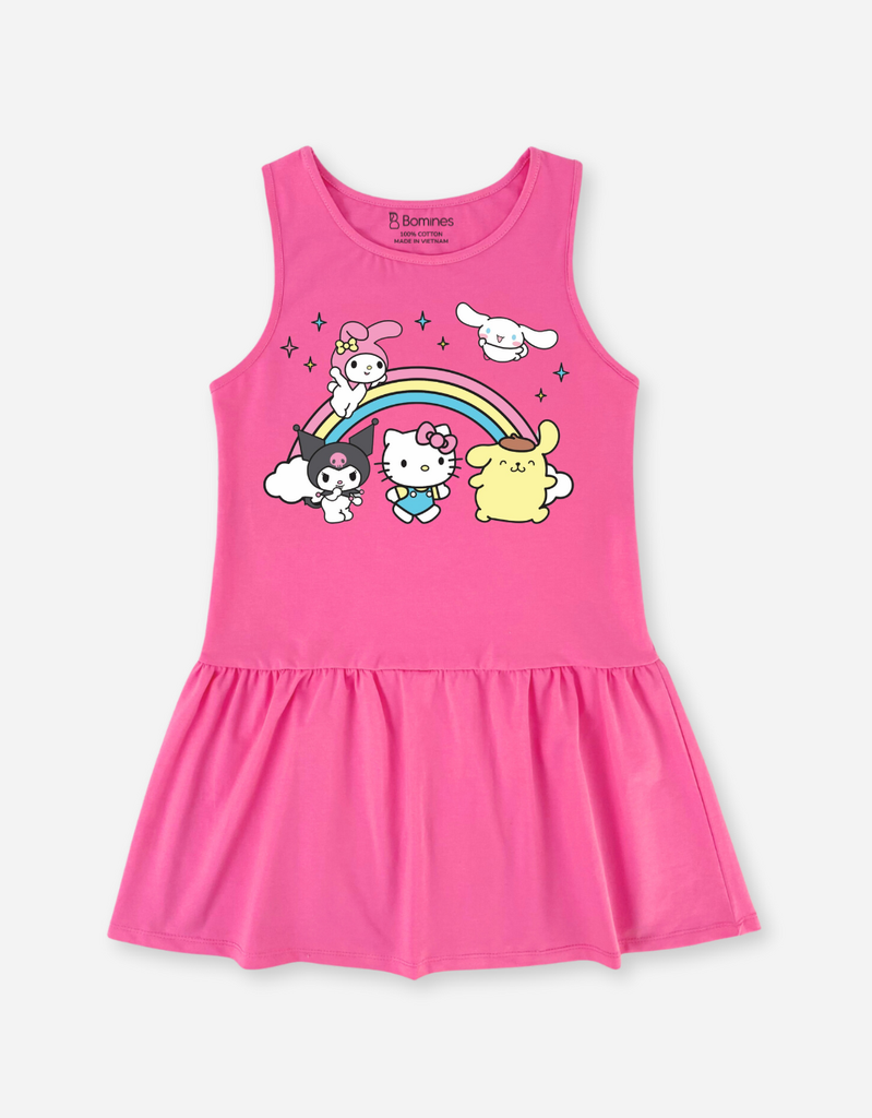 Đầm cotton sát nách Sanrio