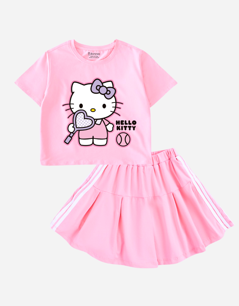 Set váy bé gái Hello Kitty Bomines