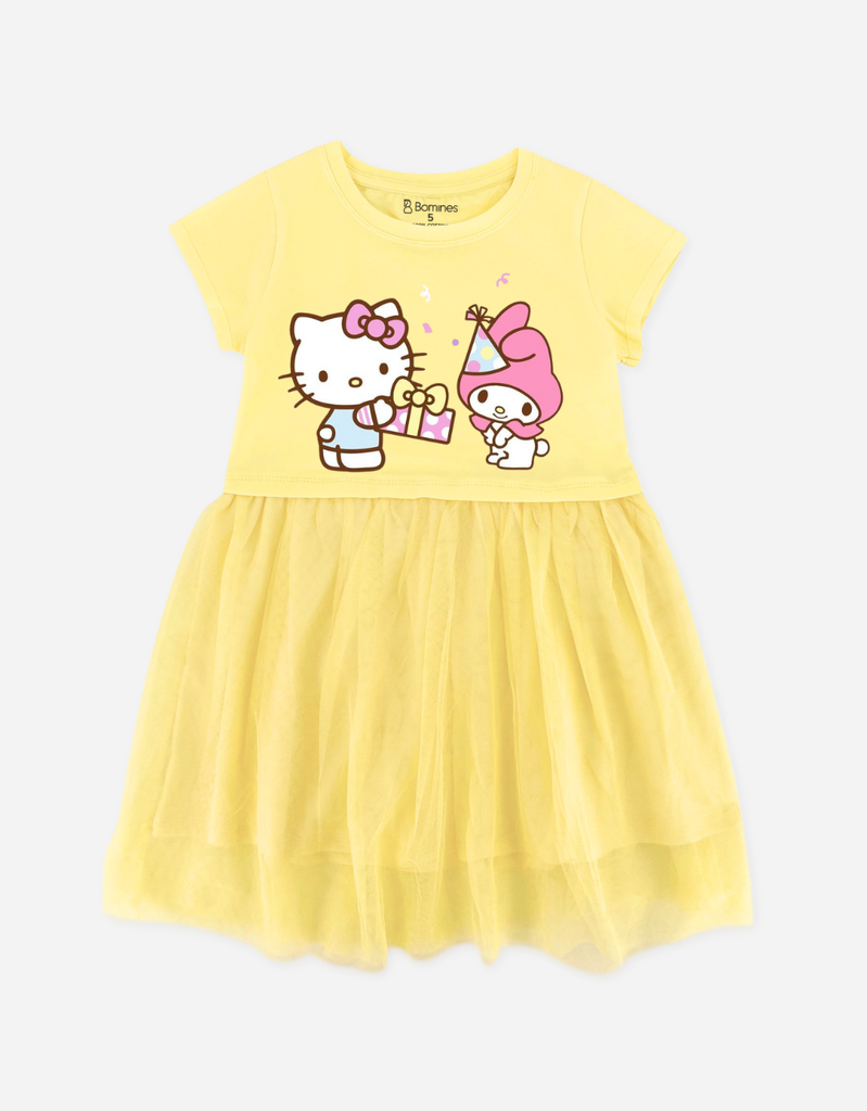 Váy bé gái tay ngắn Hello Kitty Bomines