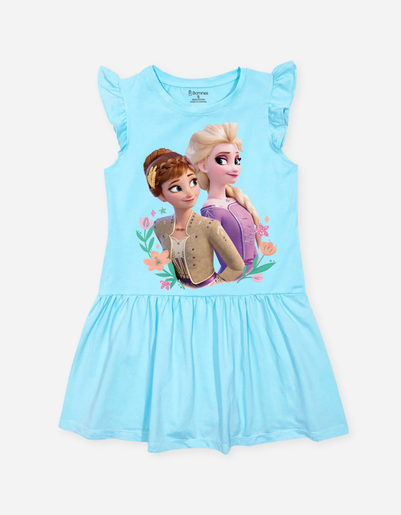 Váy bé gái tay cánh tiên Elsa Anna