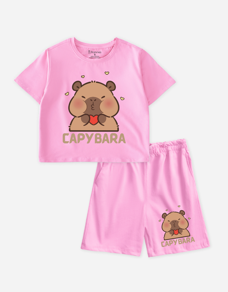 Đồ bộ ngắn bé gái Capybara