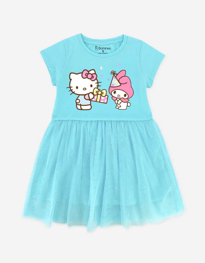 Váy bé gái tay ngắn Hello Kitty Bomines