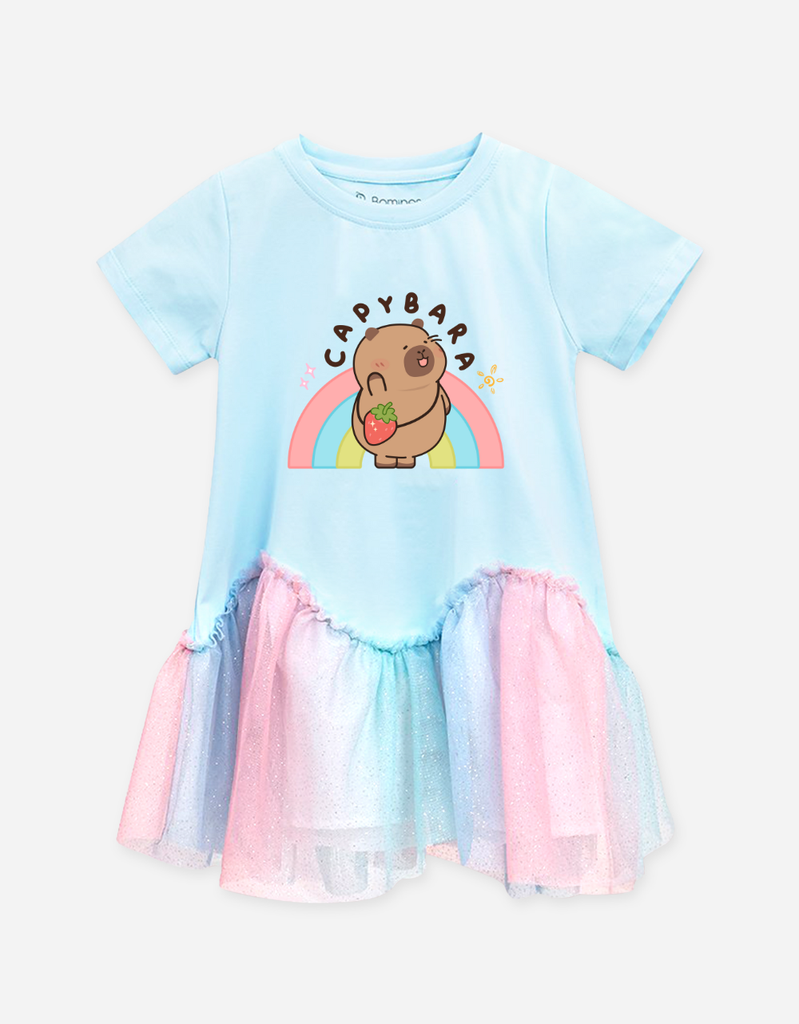 Váy bé gái phối lưới Capybara