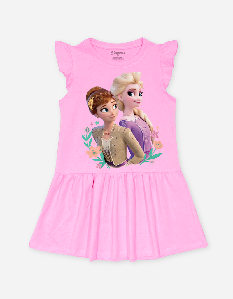 Váy bé gái tay cánh tiên Elsa Anna