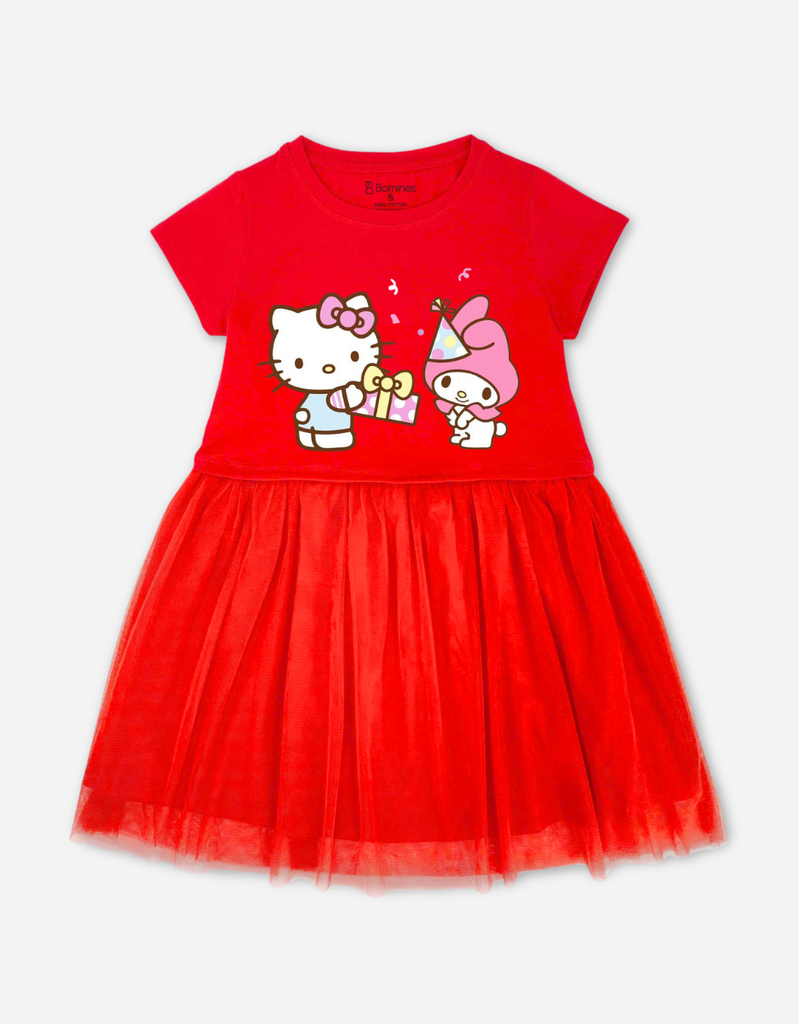 Váy bé gái tay ngắn Hello Kitty Bomines