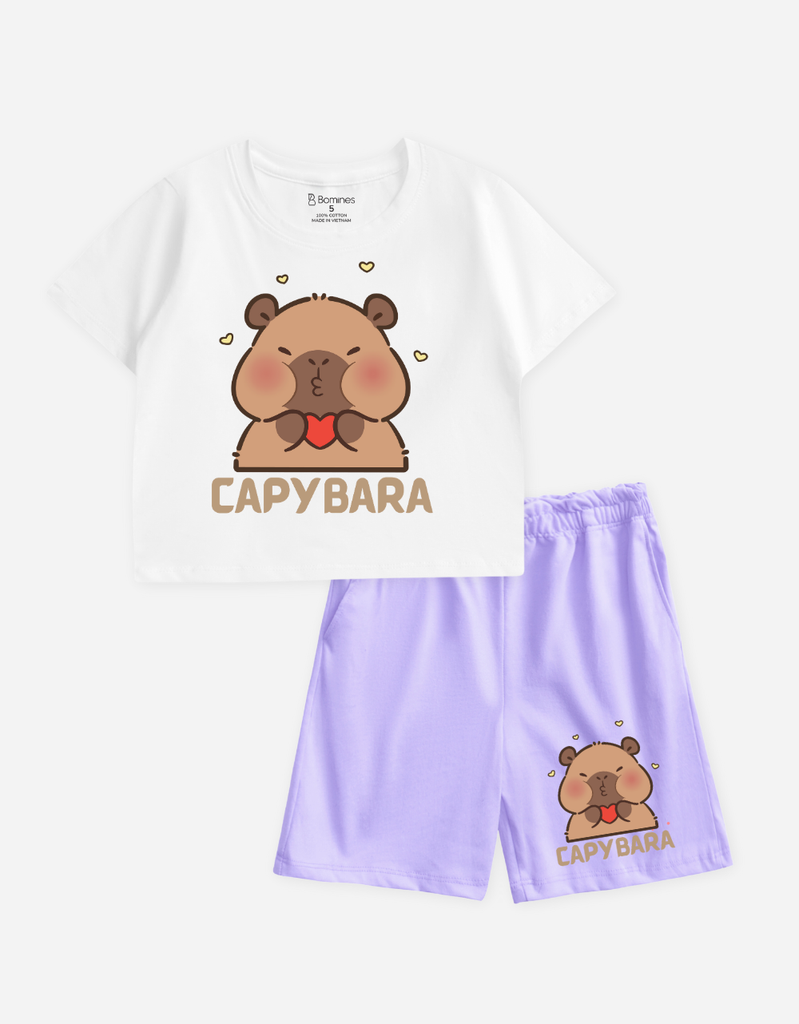 Đồ bộ ngắn bé gái Capybara