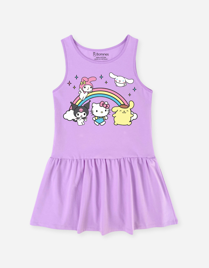 Đầm cotton sát nách Sanrio