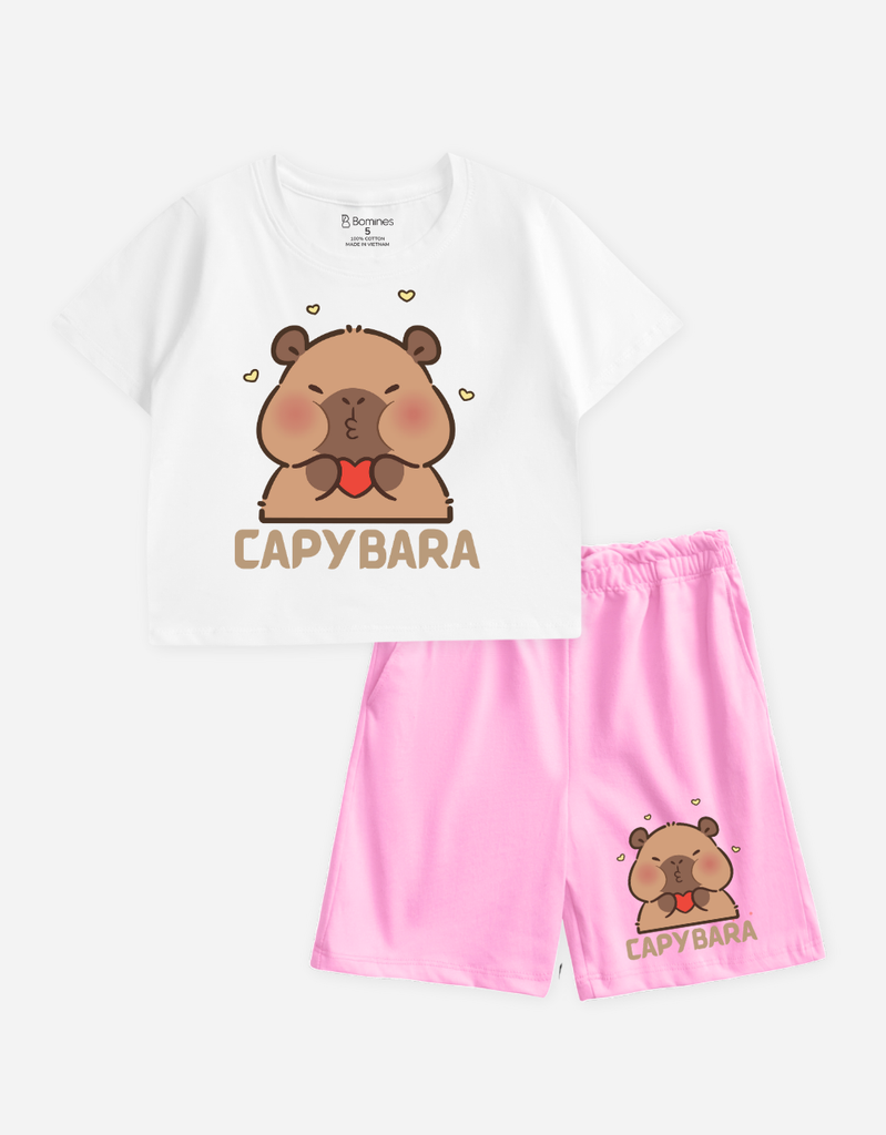 Đồ bộ ngắn bé gái Capybara