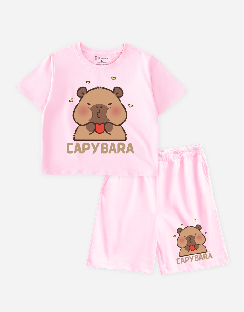 Đồ bộ ngắn bé gái Capybara