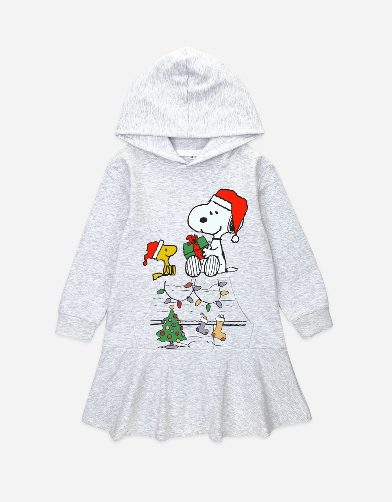 Váy Hoodie Snoopy bé gái tay dài có túi
