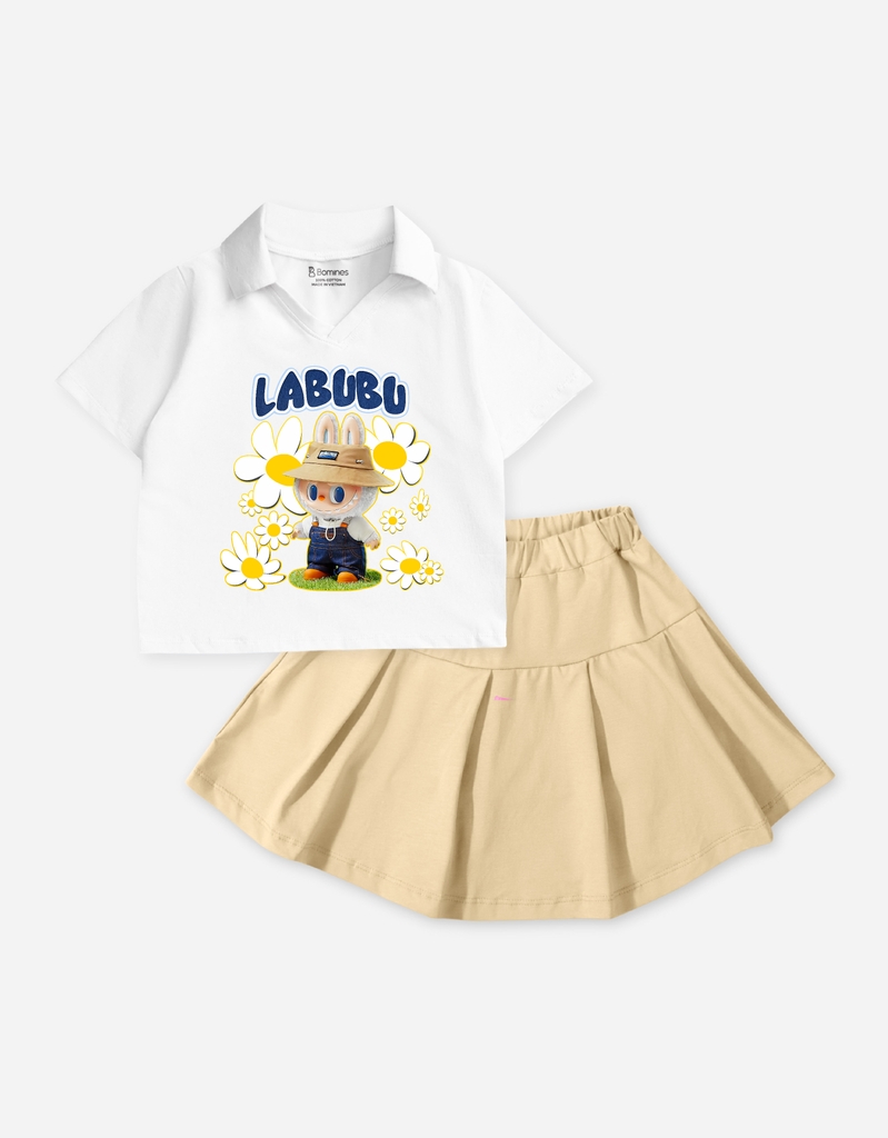 Set váy bé gái Labubu Bomines