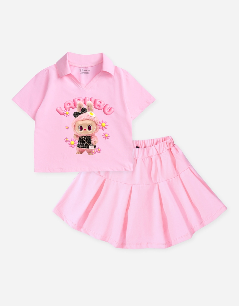 Set váy bé gái Labubu Bomines
