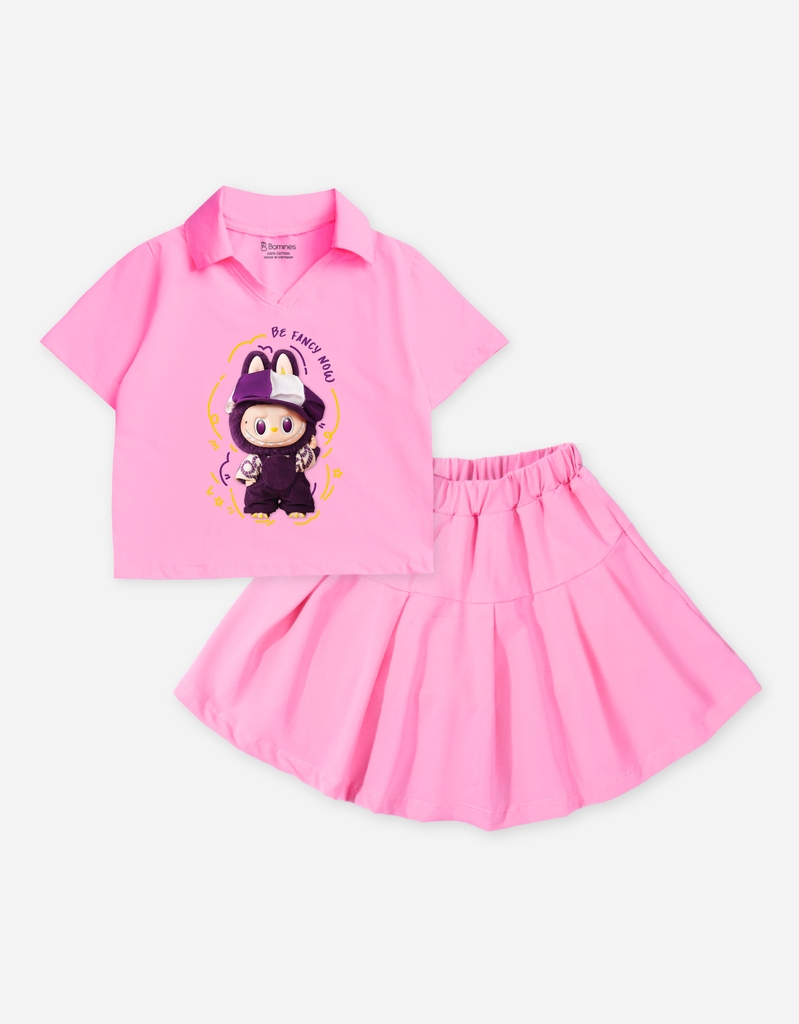 Set váy bé gái Labubu Bomines