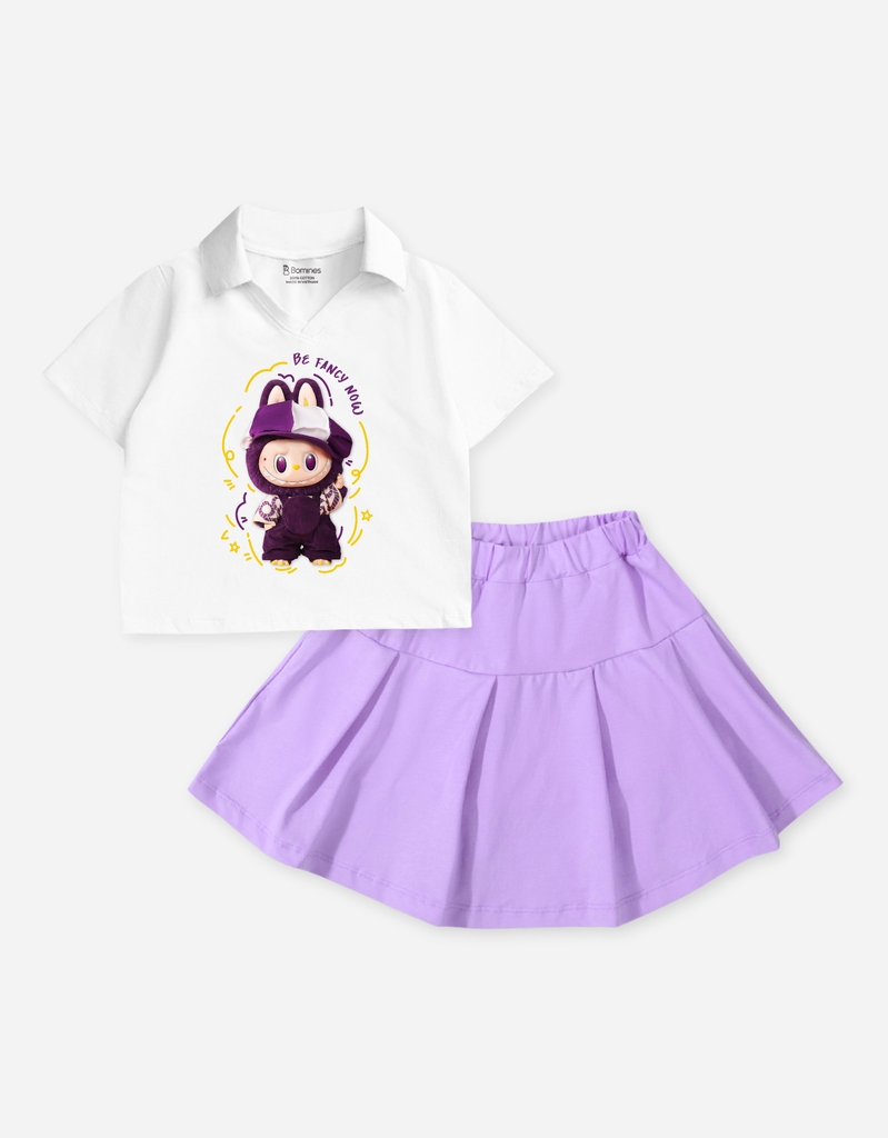 Set váy bé gái Labubu Bomines