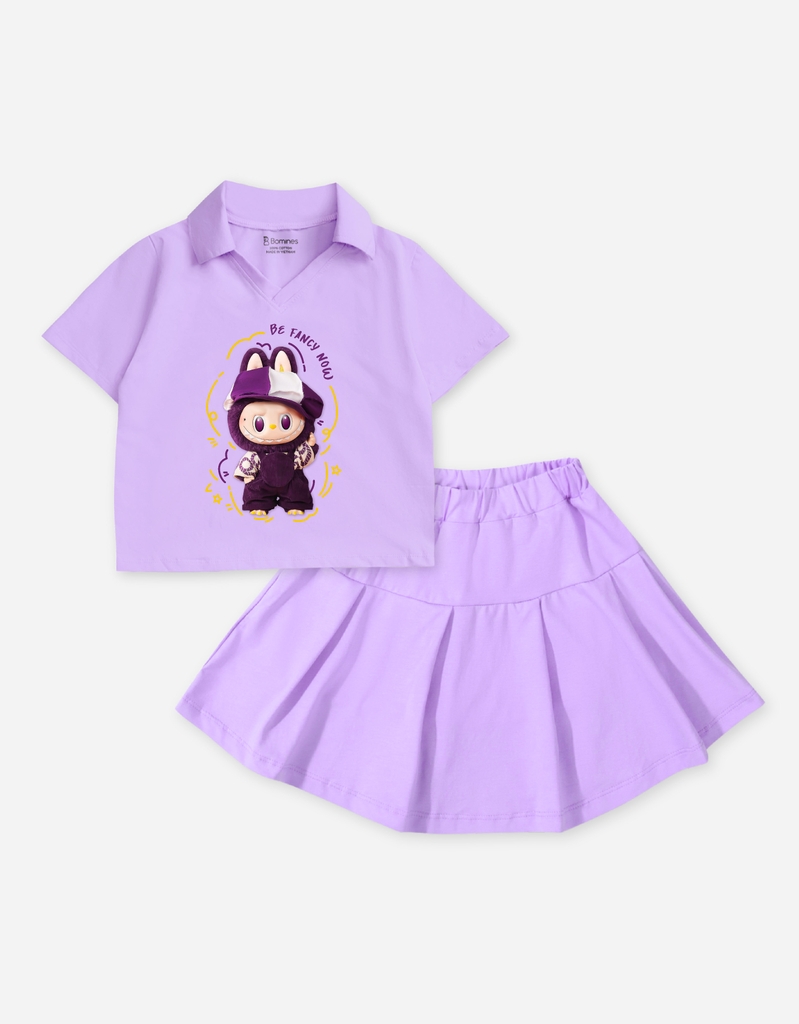 Set váy bé gái Labubu Bomines