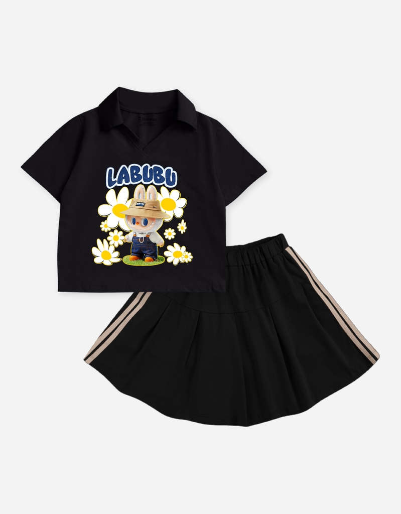 Set váy bé gái Labubu Bomines