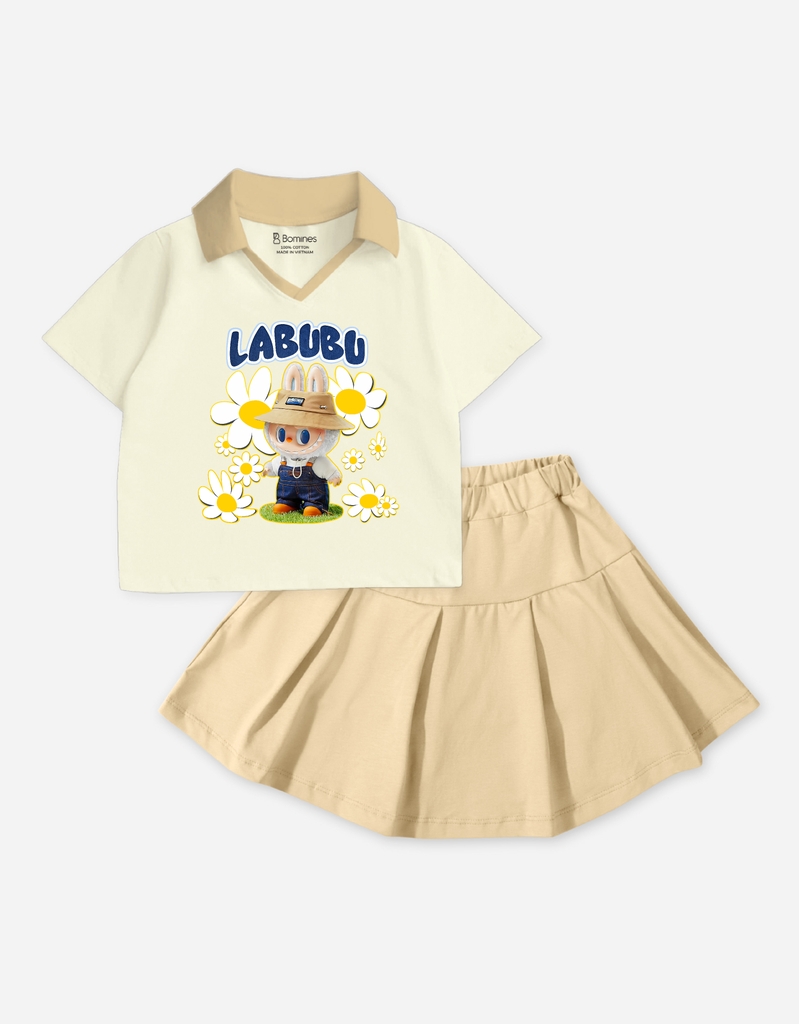 Set váy bé gái Labubu Bomines