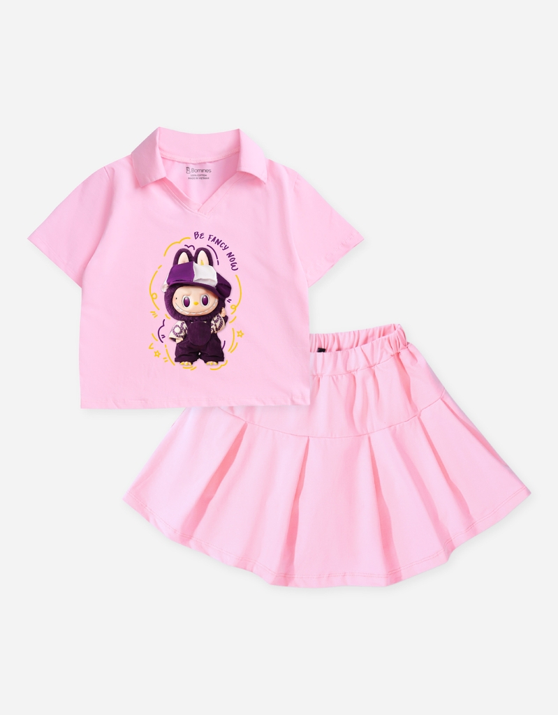 Set váy bé gái Labubu Bomines