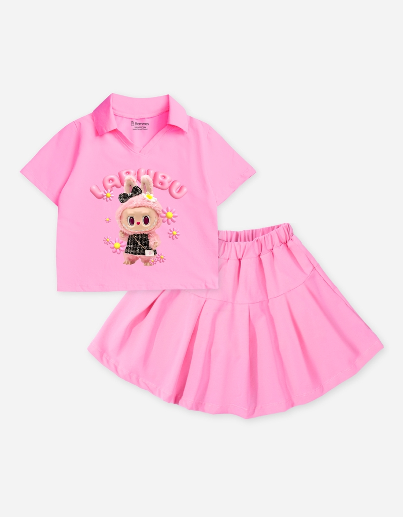 Set váy bé gái Labubu Bomines
