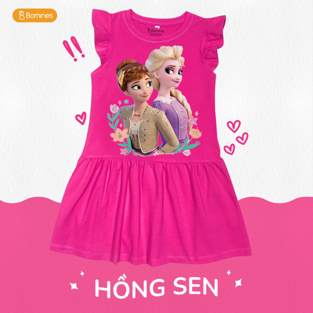 Váy bé gái tay cánh tiên Elsa Anna