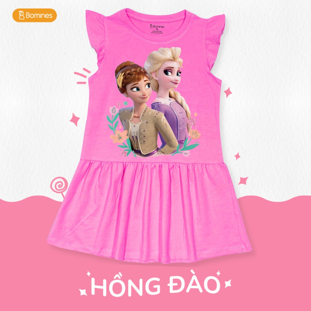 Váy bé gái tay cánh tiên Elsa Anna