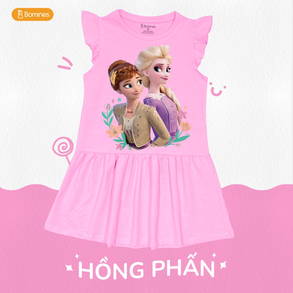 Váy bé gái tay cánh tiên Elsa Anna