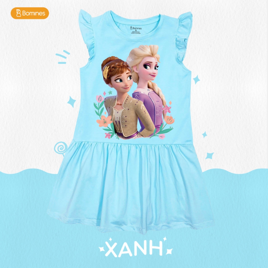 Váy bé gái tay cánh tiên Elsa Anna