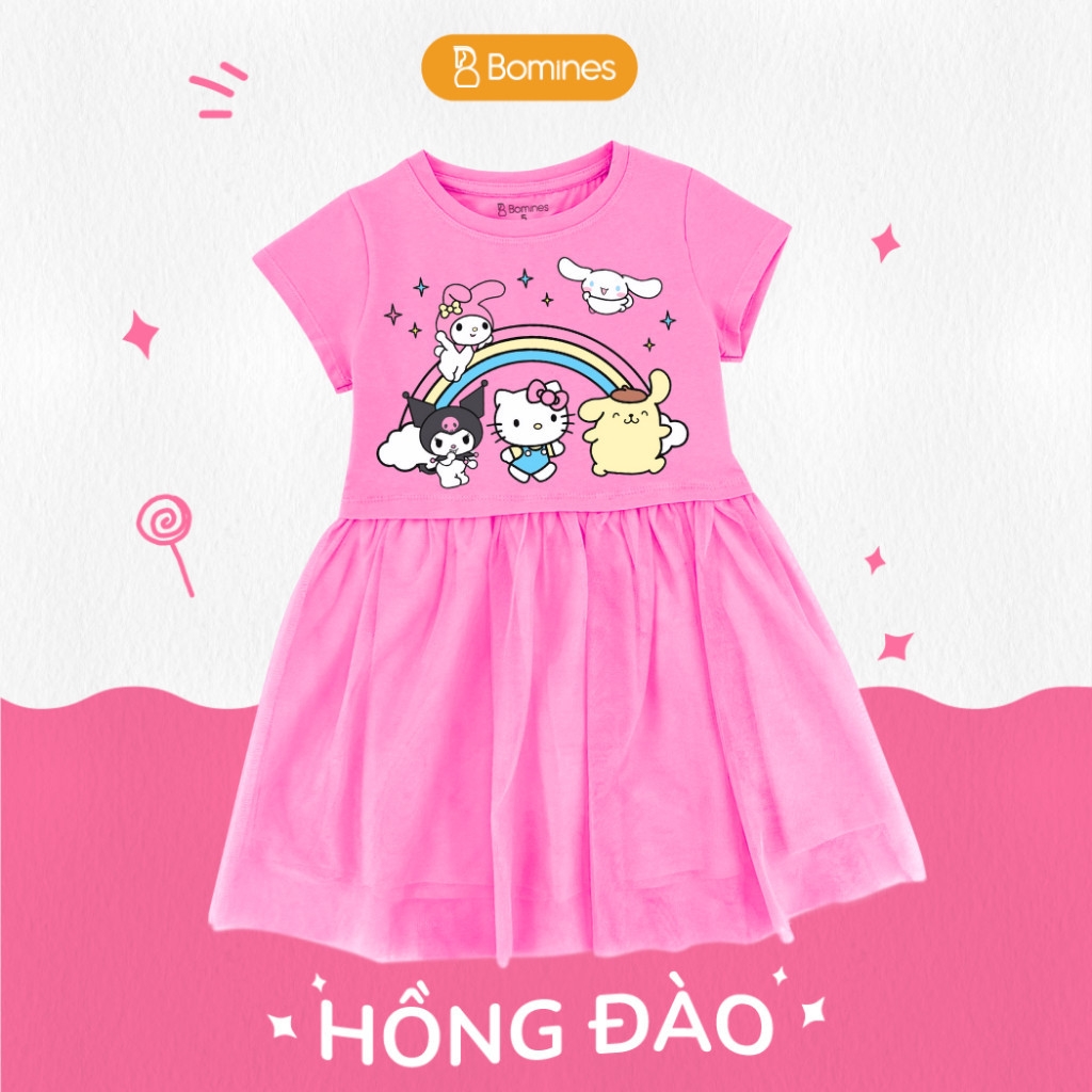 Váy bé gái phối lưới Sanrio
