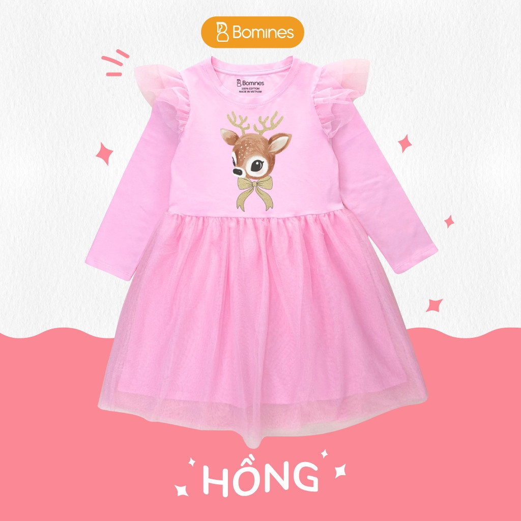 Váy Giáng sinh phối lưới tay dài