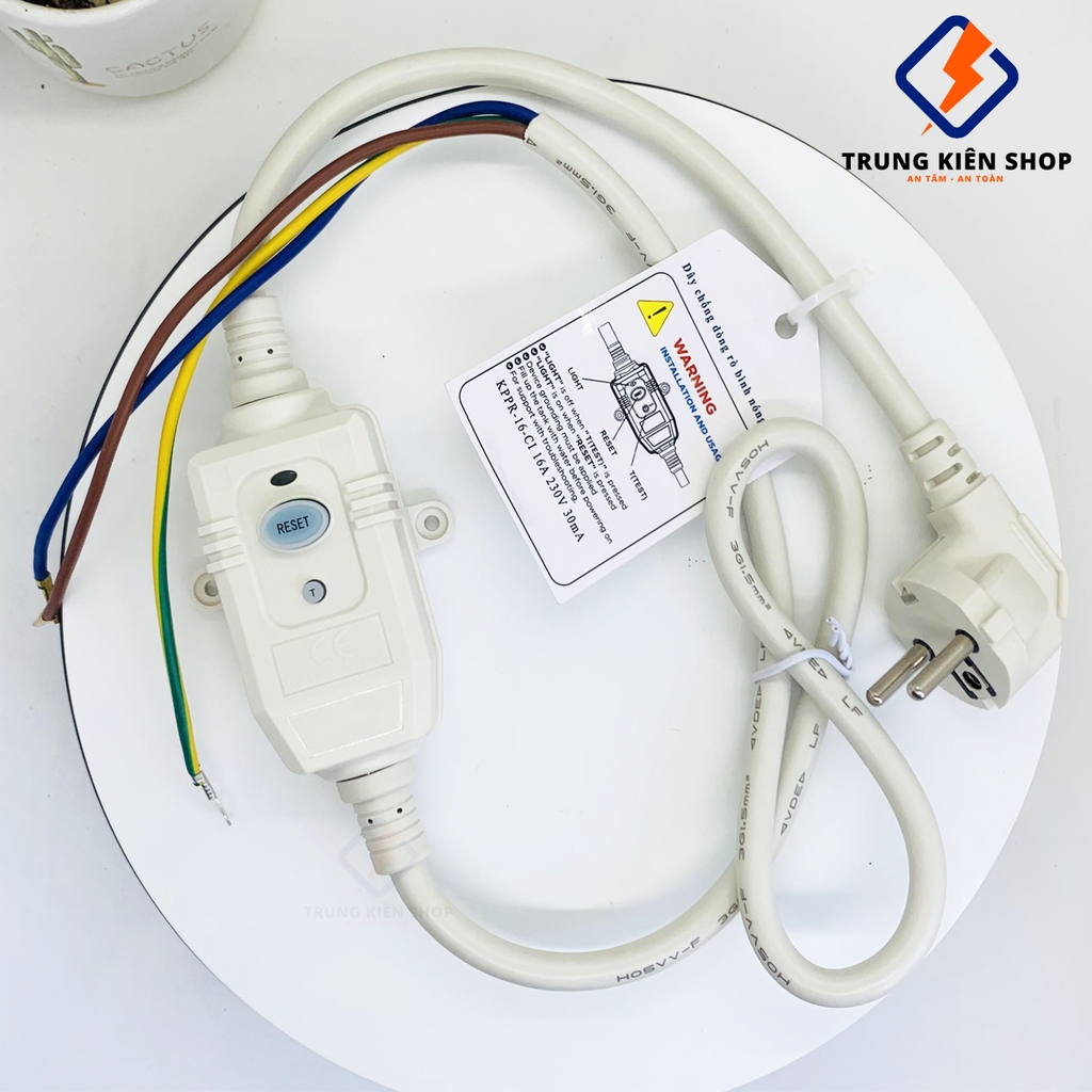 Dây chống giật bình nóng lạnh 16A - TEST GIẬT TRÊN CƠ THỂ TRỰC TIẾP - Hàng Tốt - Bảo hành 12 tháng lỗi đổi mới