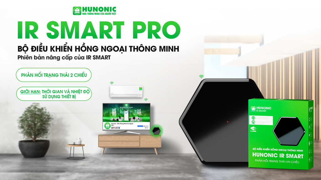 (Bản Pro tặng củ sạc) Bộ điều khiển Tivi, Điều Hoà qua điện thoại Hunonic IR Smart PRO, điều khiển điều hòa, tivi,quạt