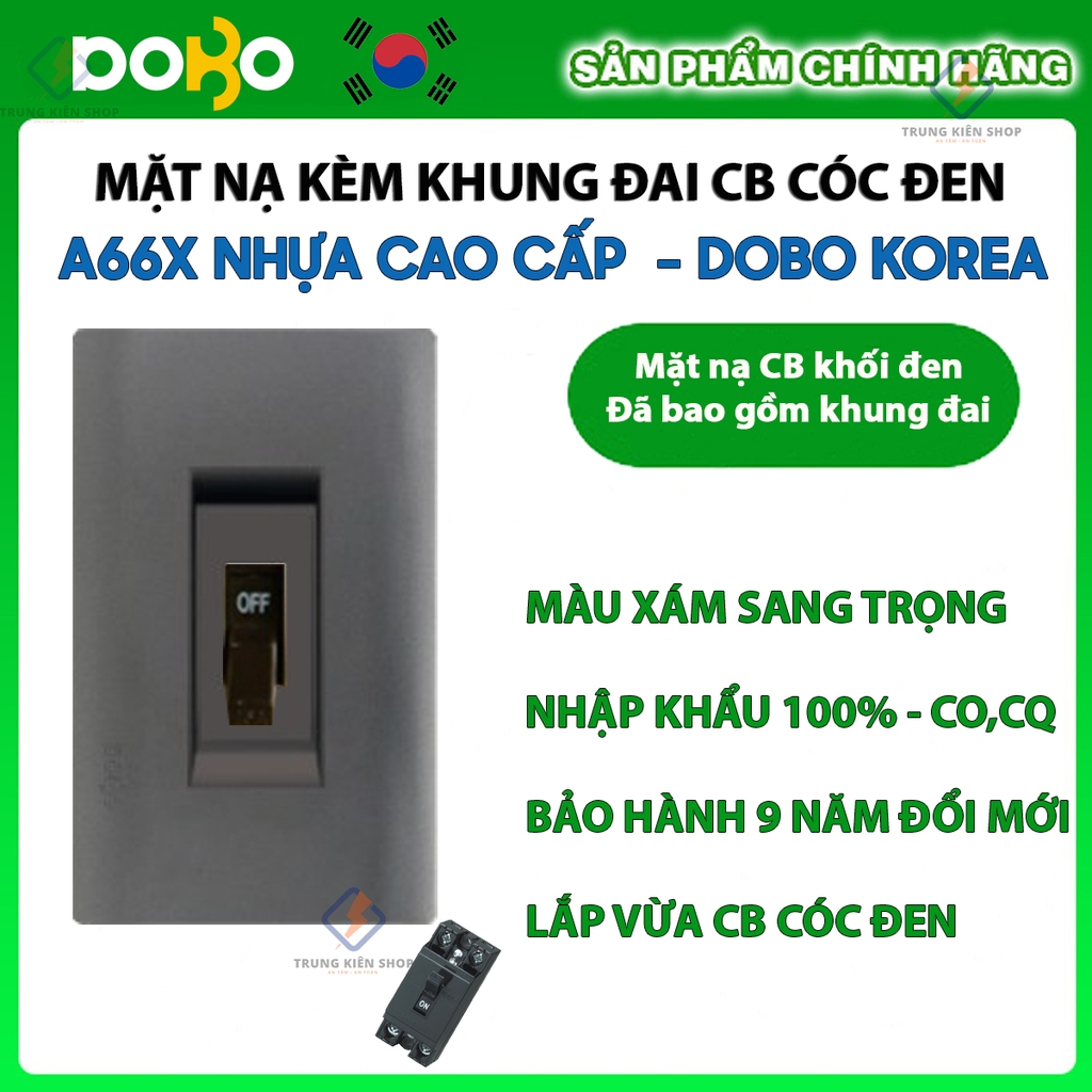 Bộ ổ cắm điện, công tắc điện A66X cao cấp DoBo Hàn Quốc - Nhập khẩu chính hãng - bảo hành 9 năm