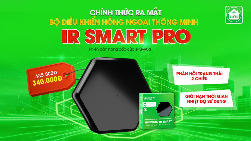 (Bản Pro tặng củ sạc) Bộ điều khiển Tivi, Điều Hoà qua điện thoại Hunonic IR Smart PRO, điều khiển điều hòa, tivi,quạt